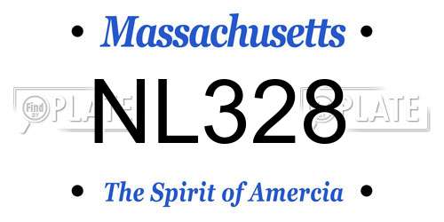 NL328 Massachusetts License Plate