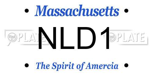 NLD1 Massachusetts License Plate