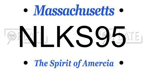 NLKS95 Massachusetts License Plate