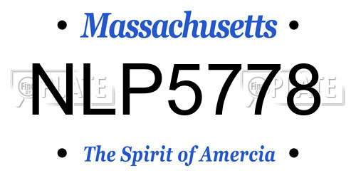 NLP5778 Massachusetts License Plate