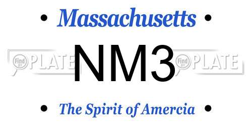 NM3 Massachusetts License Plate