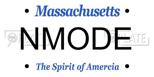 NMODE Massachusetts License Plate