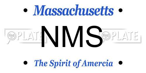NMS Massachusetts License Plate