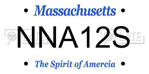 NNA12S Massachusetts License Plate
