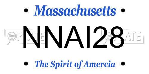 NNAI28 Massachusetts License Plate