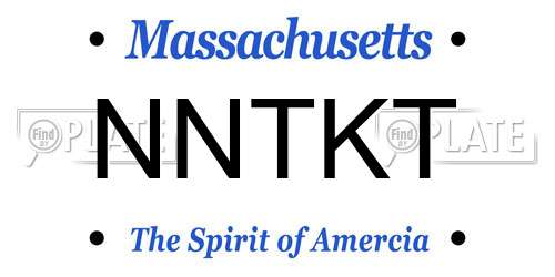 NNTKT Massachusetts License Plate
