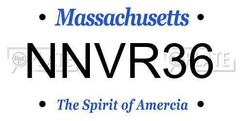 NNVR36 Massachusetts License Plate
