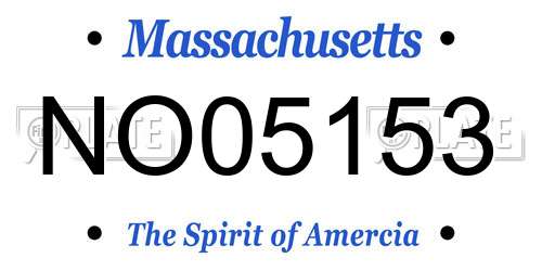NO05153 Massachusetts License Plate