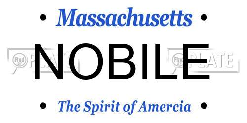 NOBILE Massachusetts License Plate