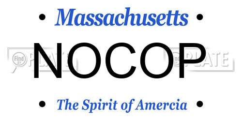 NOCOP Massachusetts License Plate