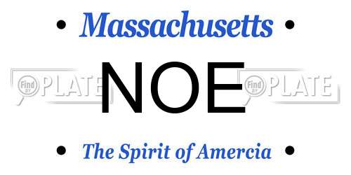 NOE Massachusetts License Plate