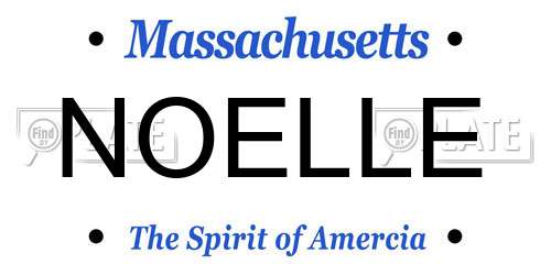 NOELLE Massachusetts License Plate
