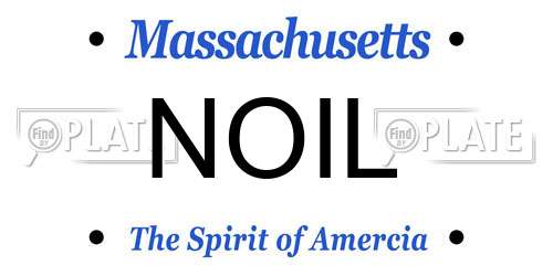 NOIL Massachusetts License Plate