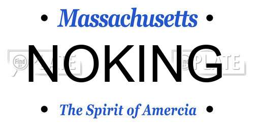 NOKING Massachusetts License Plate