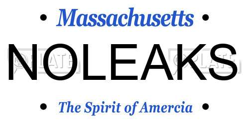 NOLEAKS Massachusetts License Plate
