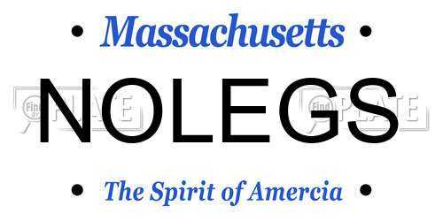 NOLEGS Massachusetts License Plate