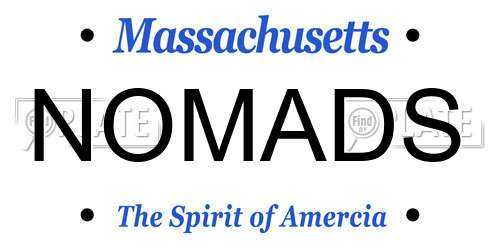 NOMADS Massachusetts License Plate
