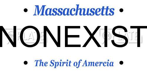 NONEXIST Massachusetts License Plate