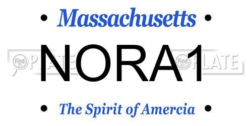 NORA1 Massachusetts License Plate