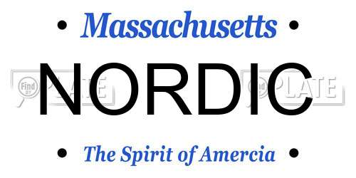 NORDIC Massachusetts License Plate