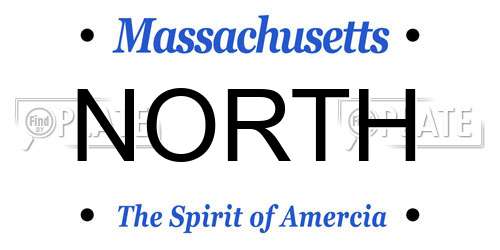 NORTH Massachusetts License Plate