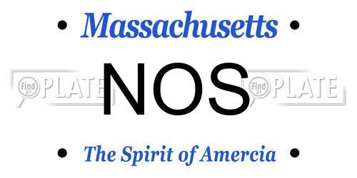 NOS Massachusetts License Plate