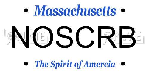 NOSCRB Massachusetts License Plate