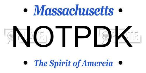 NOTPDK Massachusetts License Plate