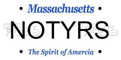 NOTYRS Massachusetts License Plate