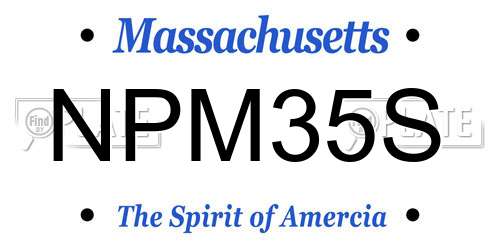 NPM35S Massachusetts License Plate