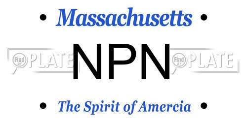 NPN Massachusetts License Plate