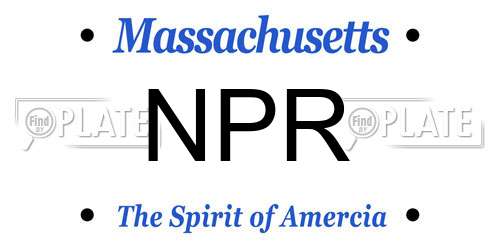 NPR Massachusetts License Plate