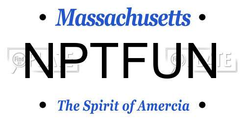 NPTFUN Massachusetts License Plate