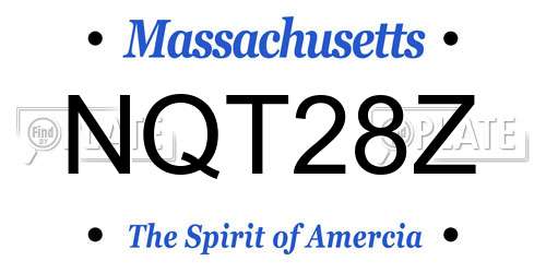 NQT28Z Massachusetts License Plate
