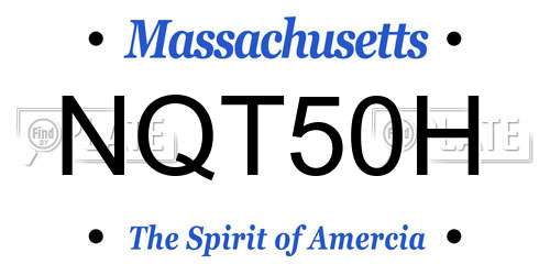 NQT50H Massachusetts License Plate