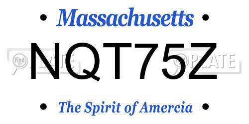 NQT75Z Massachusetts License Plate