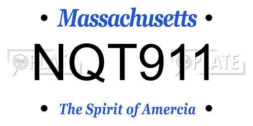 NQT911 Massachusetts License Plate
