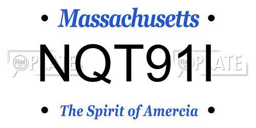 NQT91I Massachusetts License Plate