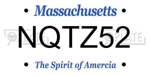 NQTZ52 Massachusetts License Plate