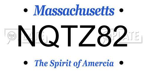 NQTZ82 Massachusetts License Plate