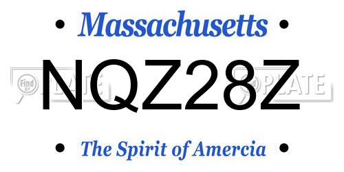 NQZ28Z Massachusetts License Plate