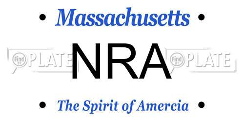 NRA Massachusetts License Plate