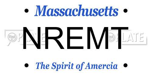 NREMT Massachusetts License Plate