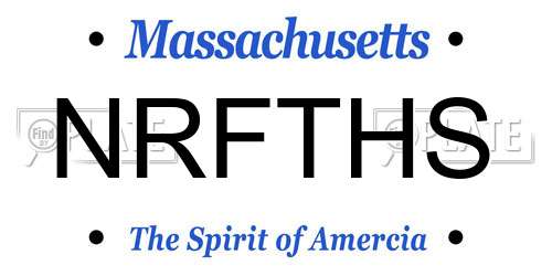 NRFTHS Massachusetts License Plate
