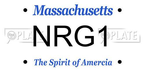 NRG1 Massachusetts License Plate
