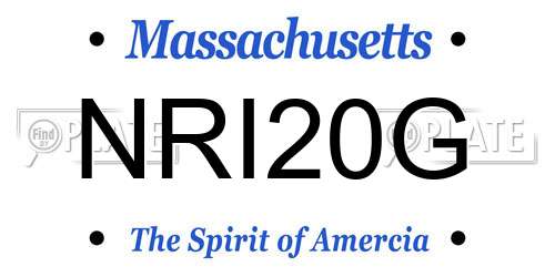 NRI20G Massachusetts License Plate