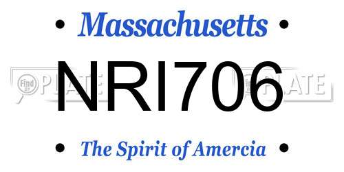 NRI706 Massachusetts License Plate