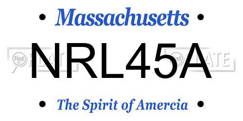 NRL45A Massachusetts License Plate