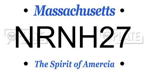 NRNH27 Massachusetts License Plate