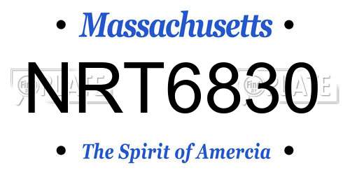 NRT6830 Massachusetts License Plate